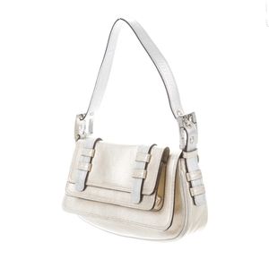 Versace baguette Metallic Silver & gold leather purse rare hard to find bag